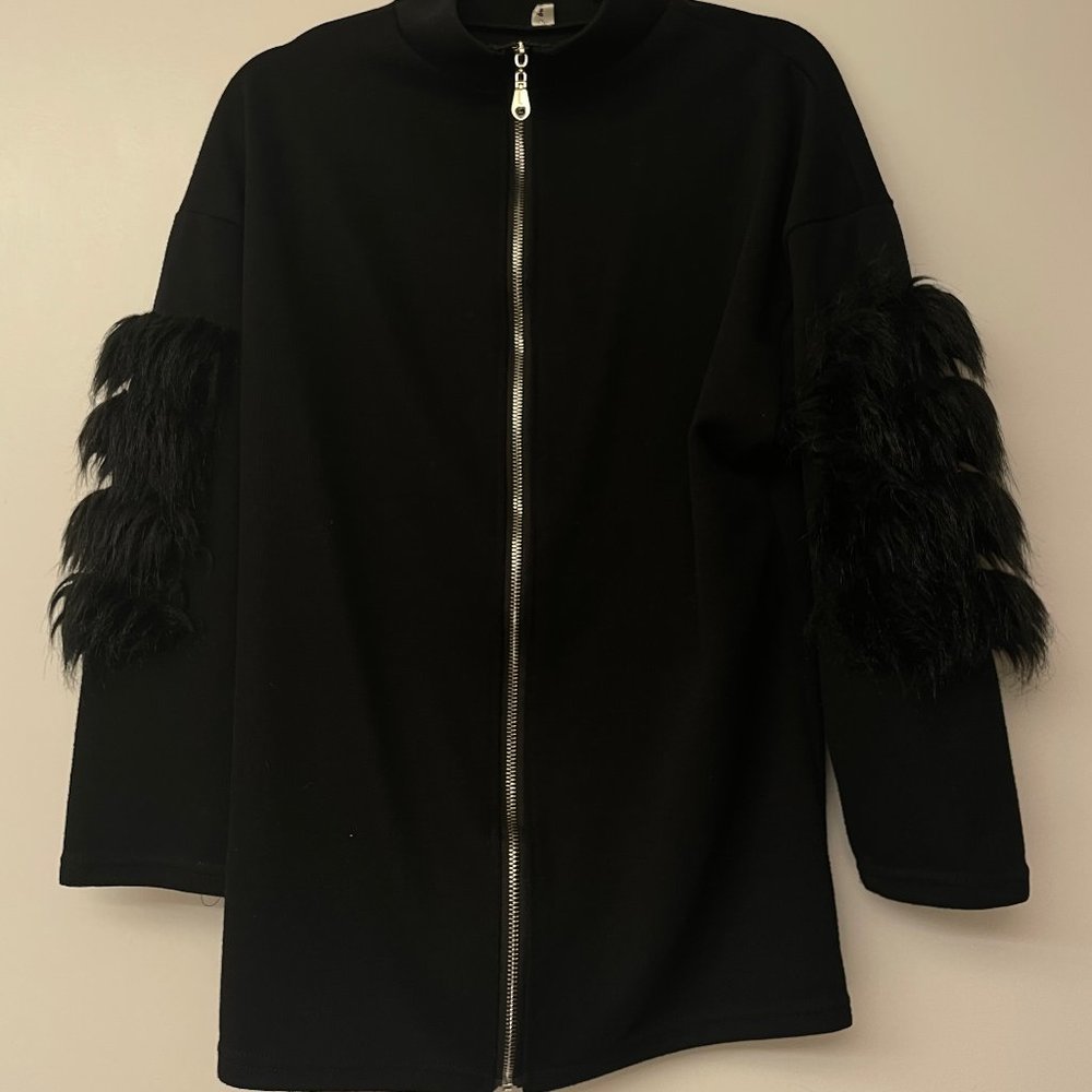 Faux Fur Arms Top